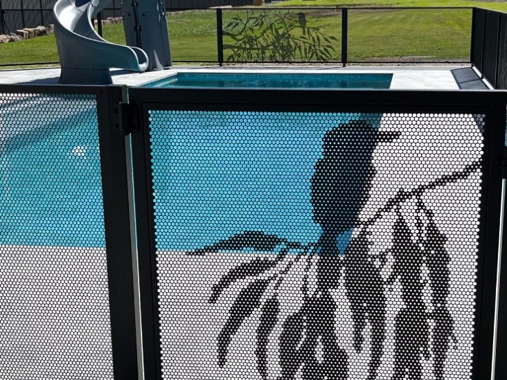 Decoview Kookaburra Pool Perf Panel in Textured Black