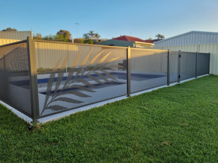 Decoview  Pool Perf Panel in Textured Woodland Grey